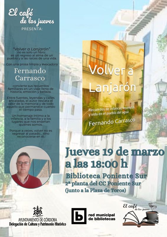 Presentación 'LA VIDA QUE QUISE'. Biblioteca Poniente Sur. Córdoba. Jueves 15 Enero 2026