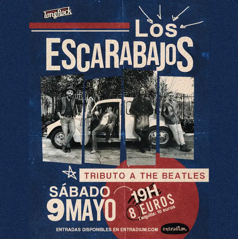 LOS ESCARABAJOS. Sala Long Rock. Córdoba. Sábado 9 Mayo 2026