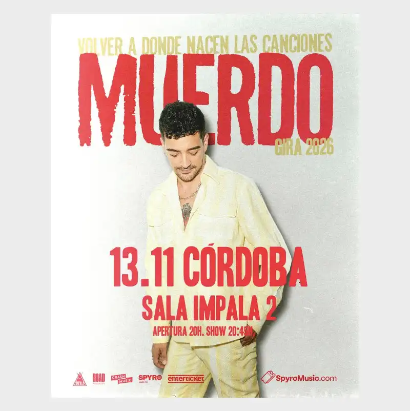 MUERDO. Sala Impala. Viernes 13 Noviembre 2026