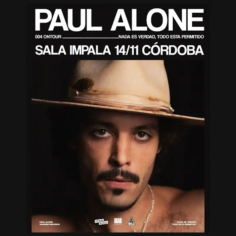 PAUL ALONE. Sala Impala. Córdoba. Sábado 14 Noviembre 2026