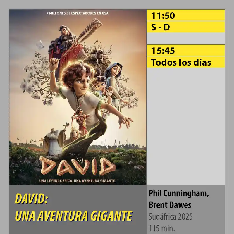 DAVID- UNA AVENTURA GIGANTE MK2 CineSur Tablero Córdoba