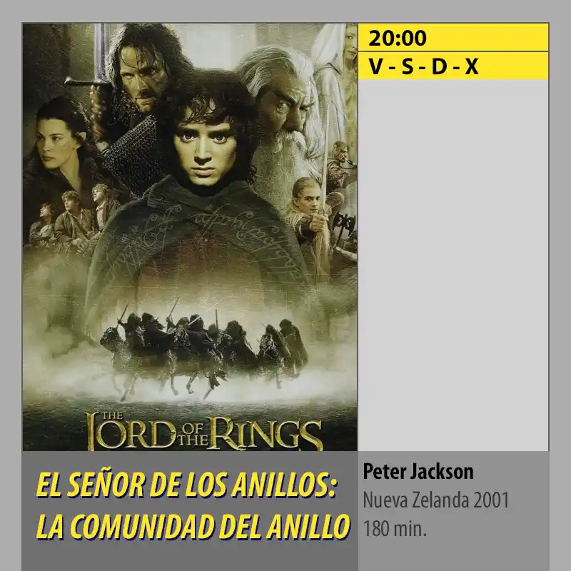 EL SEÑOR DE LOS ANILLOS- LA COMUNIDAD DEL ANILLO MK2 CineSur Tablero Córdoba