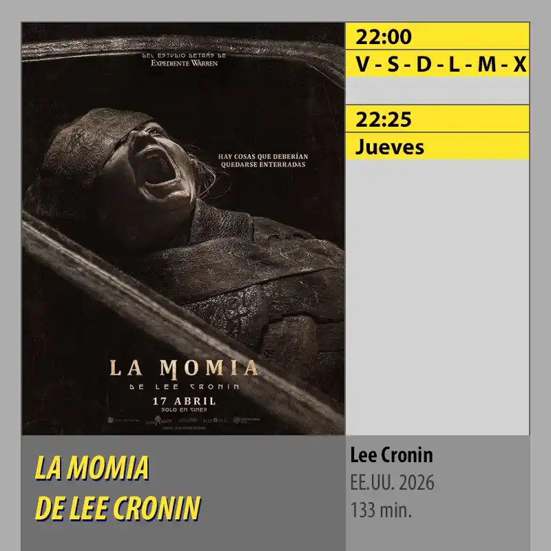 LA MOMIA DE LEE CRONIN MK2 CineSur Tablero Córdoba