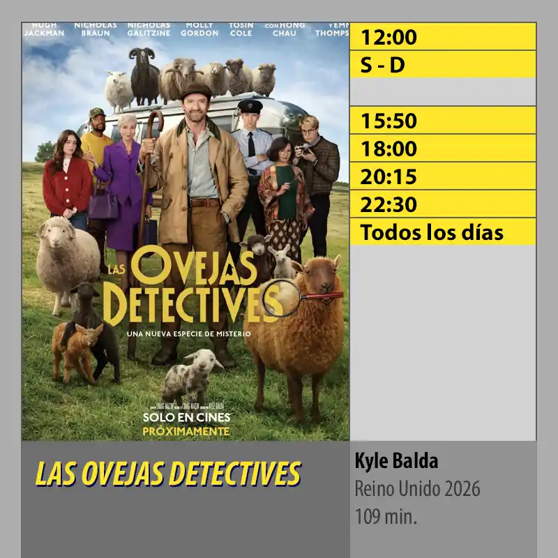 LAS OVEJAS DETECTIVES MK2 CineSur Tablero Córdoba