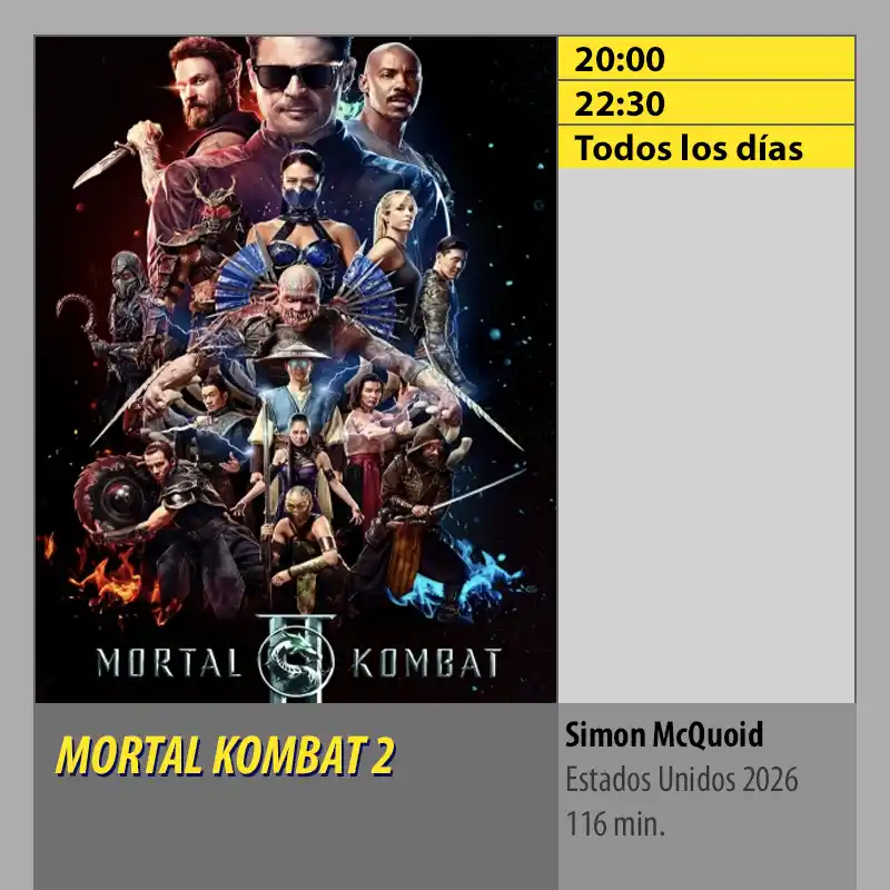 MORTAL KOMBAT 2 MK2 CineSur Tablero Córdoba