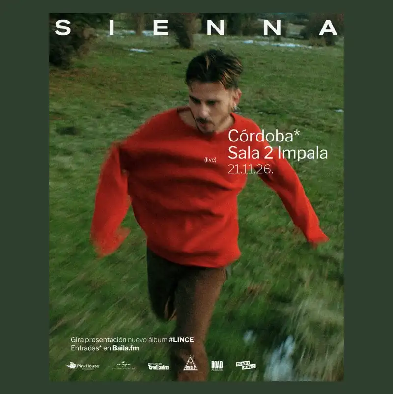 SIENNA. Sala Impala. Córdoba. Sábado 21 Noviembre 2026