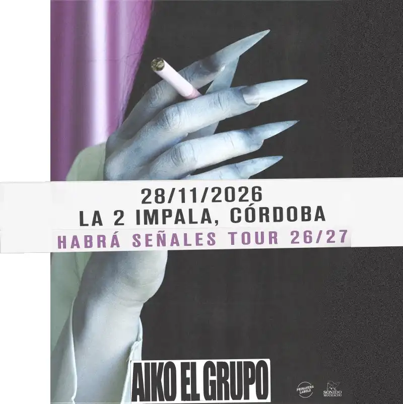 AIKO. Sala Impala 2. Córdoba. Sábado 28 Noviembre 2026 AIKO. Sala Impala 2. Córdoba. Sábado 28 Noviembre 2026