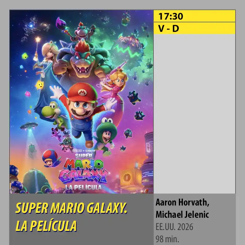 SUPER MARIO GALAXY. LA PELÍCULA Multicines Guadalquivir Córdoba SUPER MARIO GALAXY. LA PELICULA Multicines Guadalquivir Cordoba