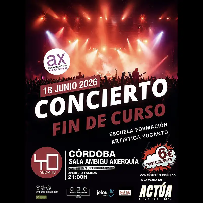 YOCANTO. Concierto fin de curso. Sala Ambigú. Córdoba. Jueves 18 Junio 2026 YOCANTO. Concierto fin de curso. Sala Ambigú. Córdoba. Jueves 18 Junio 2026