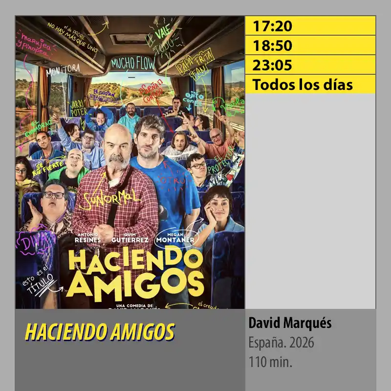 HACIENDO AMIGOS. MK2 CineSur Tablero Córdoba HACIENDO AMIGOS. MK2 CineSur Tablero Cordoba