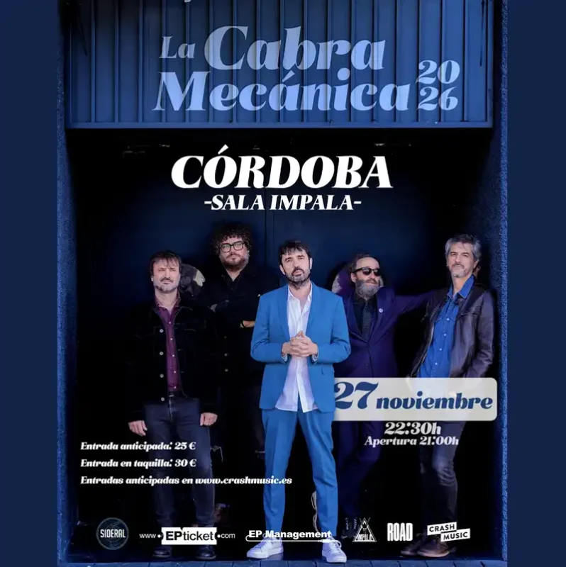 LA CABRA MECANICA. Sala Impala. Cordoba. Viernes 27 Noviembre 2026