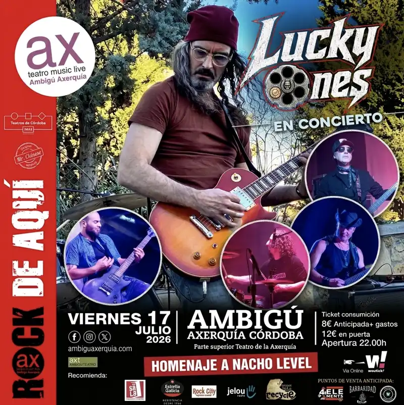 LUCKY ONES. Sala Ambigú. Córdoba. Viernes 17 Julio 2026 LUCKY ONES. Sala Ambigu. Cordoba. Viernes 17 Julio 2026