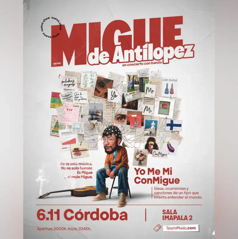 MIGUE DE ANTILOPEZ. Sala Impala 2. Cordoba. Viernes 6 Noviembre 2026