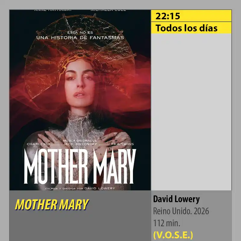MOTHER MARY (vose). MK2 CineSur Tablero Córdoba MOTHER MARY vose. MK2 CineSur Tablero Cordoba