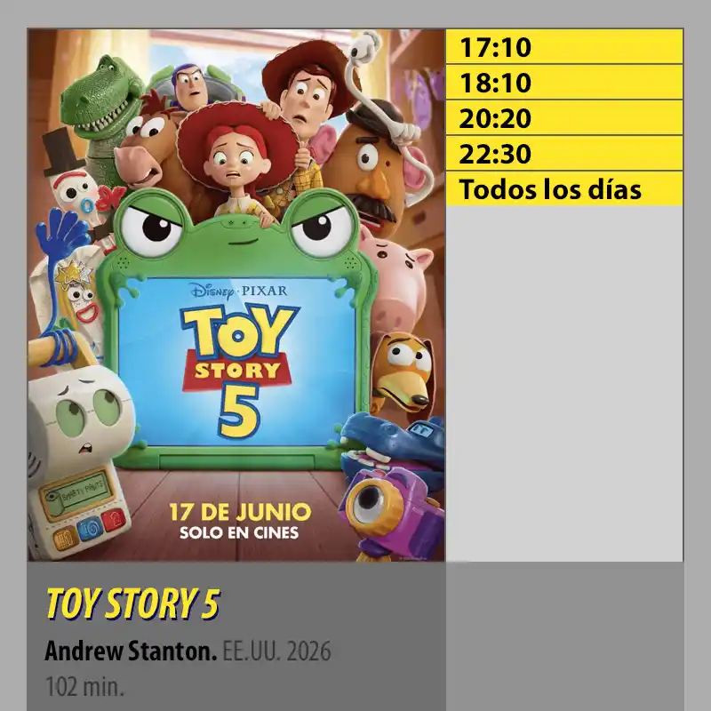 TOY STORY 5. MK2 CineSur Tablero Córdoba TOY STORY 5. MK2 CineSur Tablero Cordoba