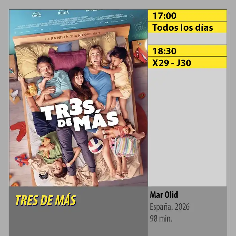 TRES DE MÁS. MK2 CineSur Tablero Córdoba copia TRES DE MAS. MK2 CineSur Tablero Cordoba copia