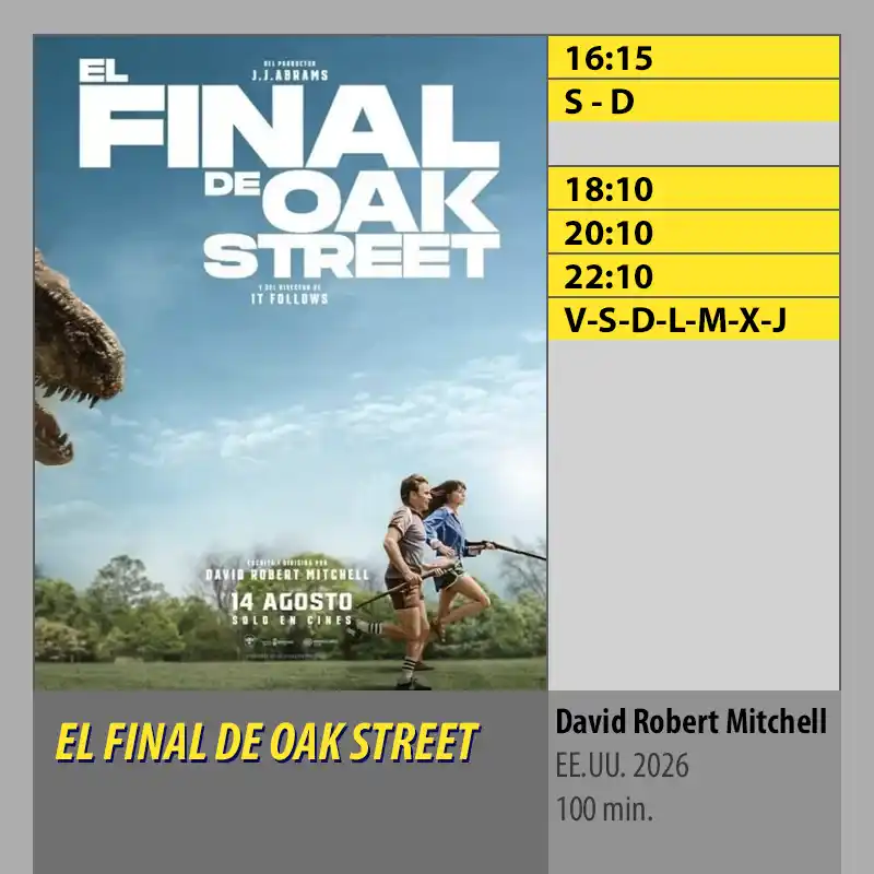 EL FINAL DE OAK STREET. CINES AXION Córdoba EL FINAL DE OAK STREET. CINES AXION Cordoba