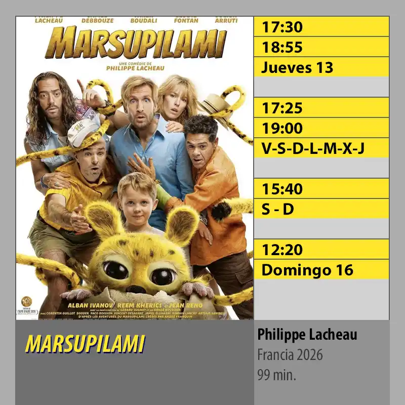 MARSUPILAMI. CINES AXION Córdoba MARSUPILAMI. CINES AXION Cordoba