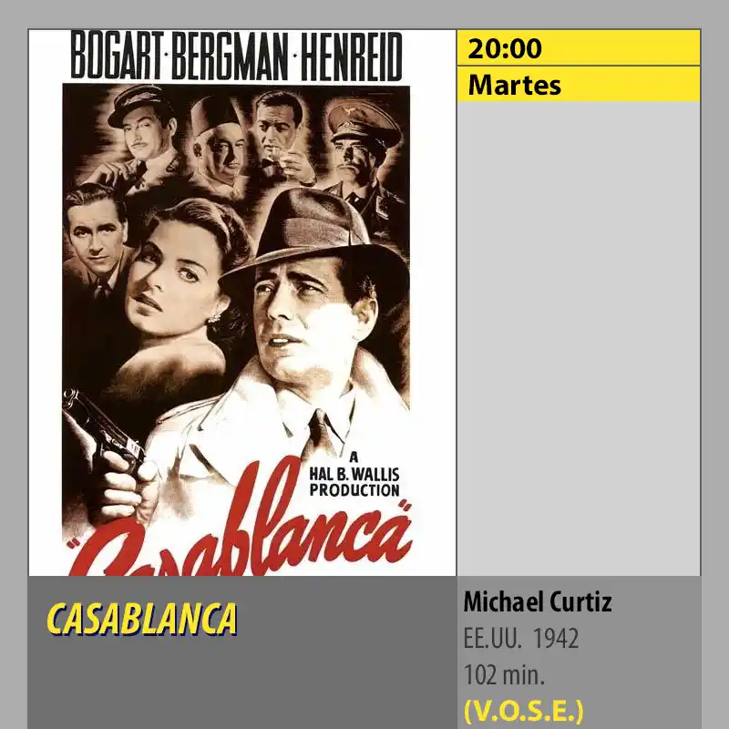 CASABLANCA (vose). MK2 Cines El Tablero Córdoba CASABLANCA vose. MK2 Cines El Tablero Cordoba