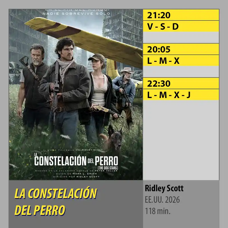 LA CONSTELACIÓN DEL PERRO. MK2 Cines El Tablero Córdoba LA CONSTELACION DEL PERRO. MK2 Cines El Tablero Cordoba