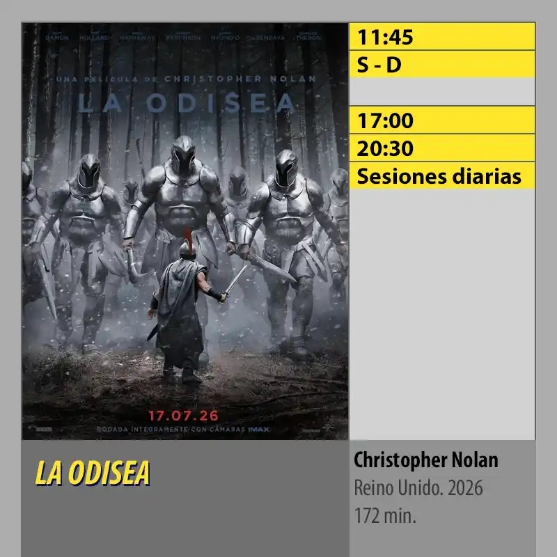 LA ODISEA. MK2 Cines El Tablero Córdoba LA ODISEA. MK2 Cines El Tablero Cordoba