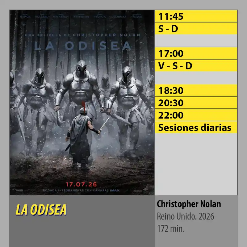 LA ODISEA. MK2 Cines El Tablero Cordoba