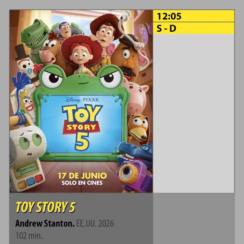 TOY STORY 5. MK2 CineSur Tablero Cordoba