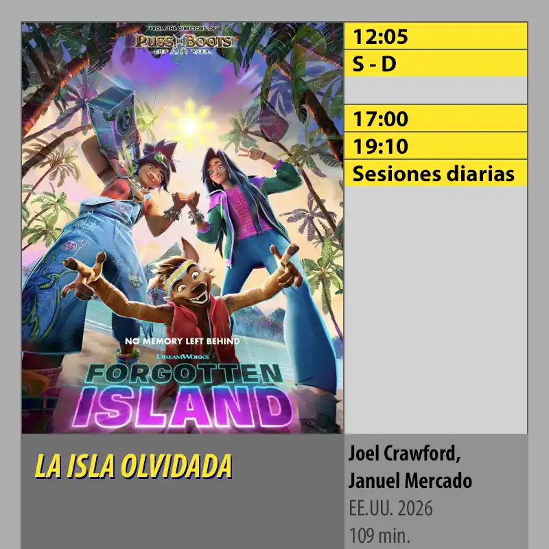 LA ISLA OLVIDADA. MK2 Cines El Tablero Córdoba LA ISLA OLVIDADA. MK2 Cines El Tablero Cordoba