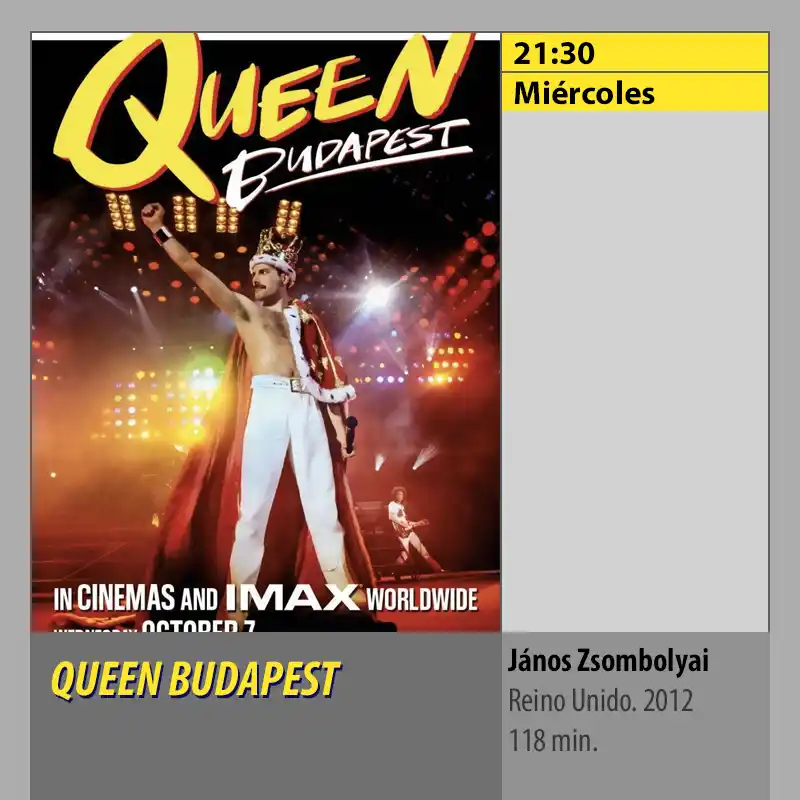 QUEEN BUDAPEST. MK2 Cines El Tablero Córdoba QUEEN BUDAPEST. MK2 Cines El Tablero Cordoba