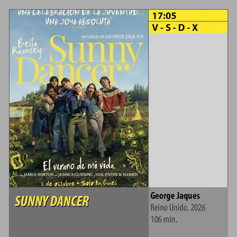 SUNNY DANCER. MK2 Cines El Tablero Córdoba SUNNY DANCER. MK2 Cines El Tablero Cordoba
