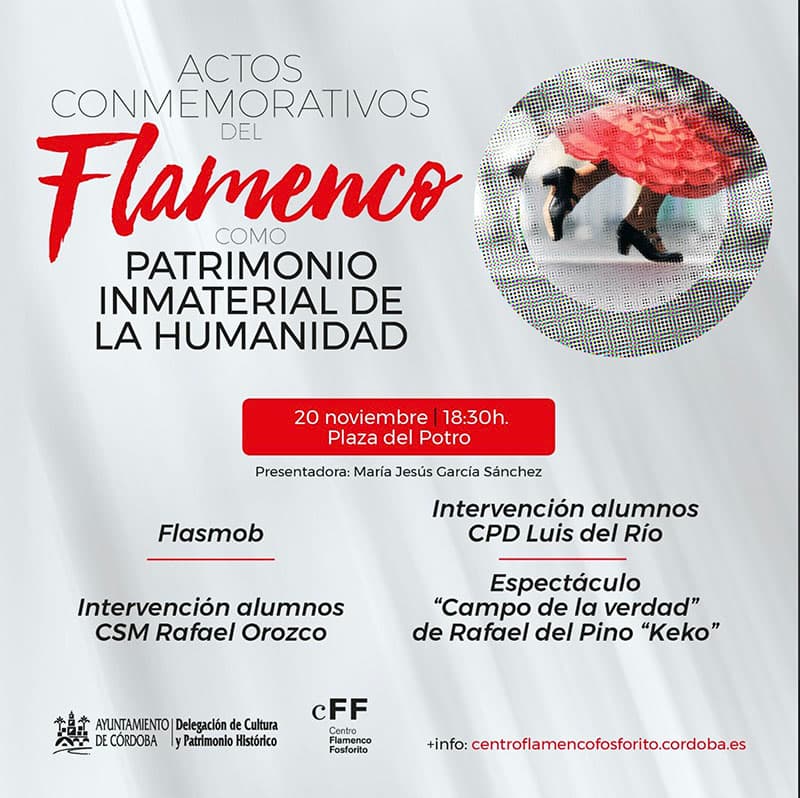 ACTOS CONMEMORATIVOS DEL FLAMENCO EN CORDOBA. Miercoles 20 Noviembre 2024