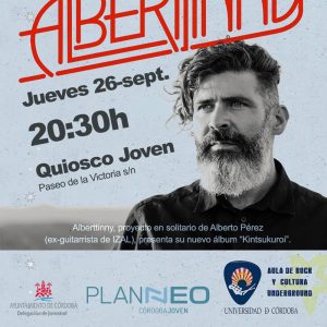 ALBERTTINNY. Concierto en Quiosco Joven. Jueves 26 Septiembre 2024