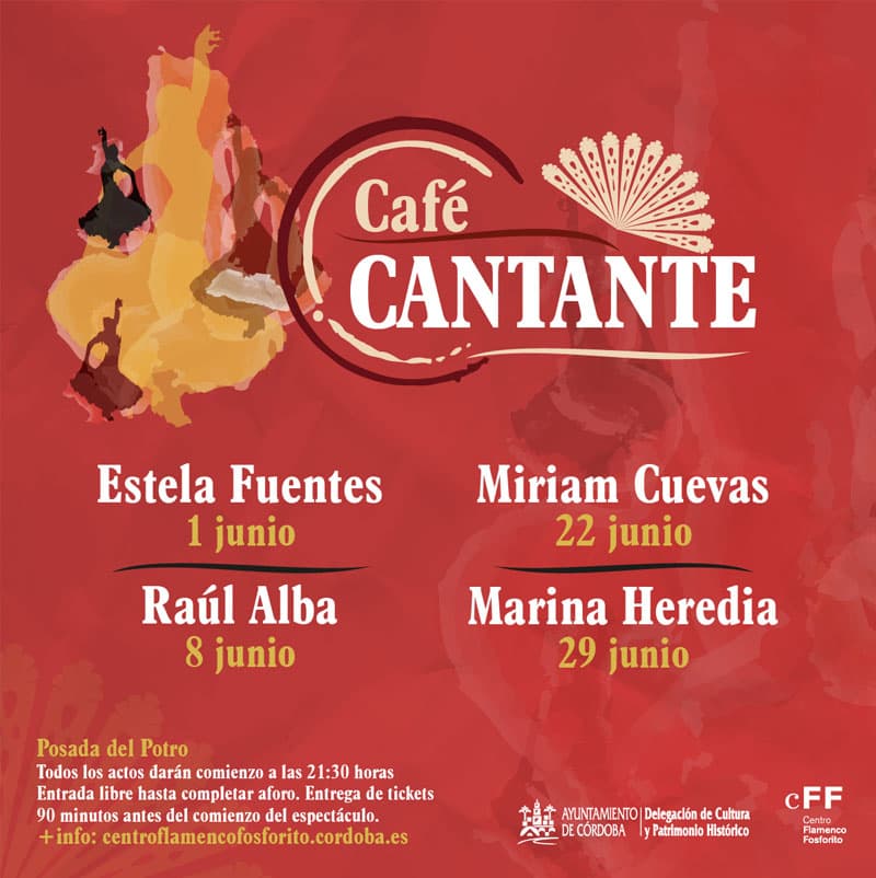 ‘Café Cantante’, rememora el ambiente de los antiguos cafés cantantes de mediados del siglo XIX, con una programación dedicada al baile flamenco.