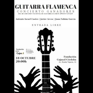 Concierto Guitarra Flamenca. Fundacion Cajasol Cordoba. Viernes 18 Octubre 2024