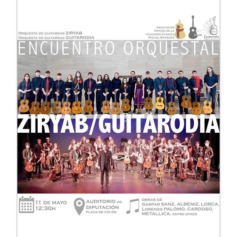 ENCUENTRO ORQUESTAL ZIRYAB GUITARODIA. Diputacion de Cordoba. Sabado 11 Mayo 2024