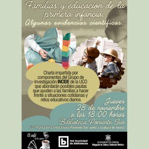 FAMILIAS Y EDUCACION DE LA PRIMERA INFANCIA. Biblioteca Poniente Sur. 28 Noviembre 2024