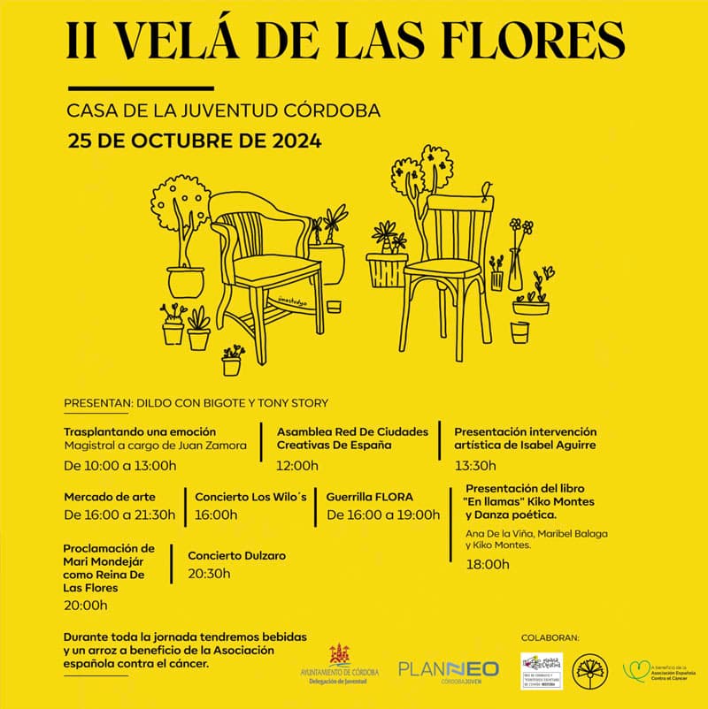 II VELÁ DE LAS FLORES. Planneo Córdoba Joven. Viernes 25 Octubre 2024