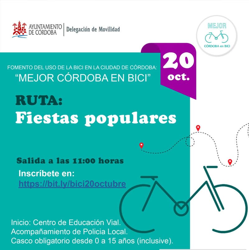 MEJOR CORDOBA EN BICI. Fiestas Populares. Octubre 2024