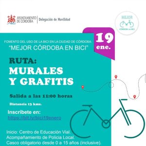 MEJOR CORDOBA EN BICI. Ruta de murales y grafitis. 19 Enero 2025