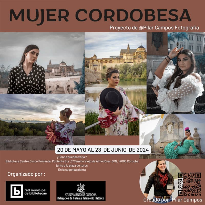 MUJER CORDOBESA Exposicion en Biblioteca Poniente Sur Cordoba. Hasta el 28 Junio 2024