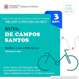 Mejor Cordoba en Bici. RUTA DE CAMPOS SANTOS. 3 Noviembre 2024