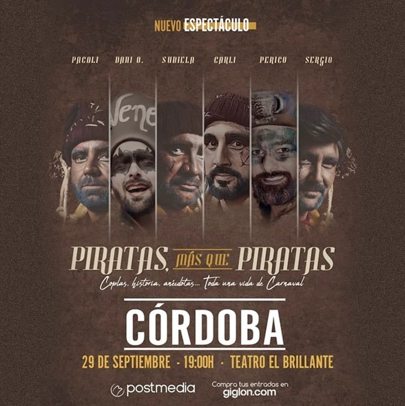 'PIRATAS MÁS QUE MIRATAS'. Teatro El Brillante Córdoba. 29 Septiembre 2024