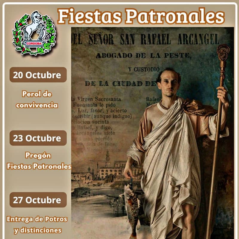 Pregón Fiestas Patronales SAN RAFAEL ARCÁNGEL. Diputación de Córdoba. Miércoles 23 Octubre 2024