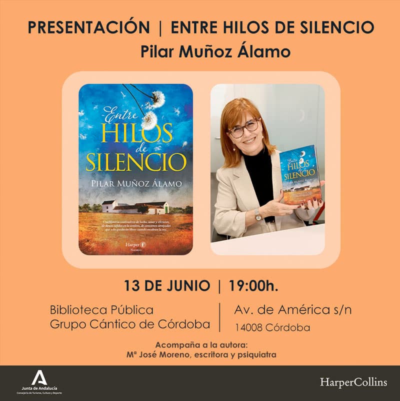 Presentación 'ENTRE HILOS DE SILENCIO'. Biblioteca Grupo Cántico. Jueves 13 Junio 2024