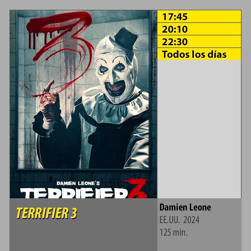 TERRIFIER 3_MK2-CineSur-Tablero-Córdoba